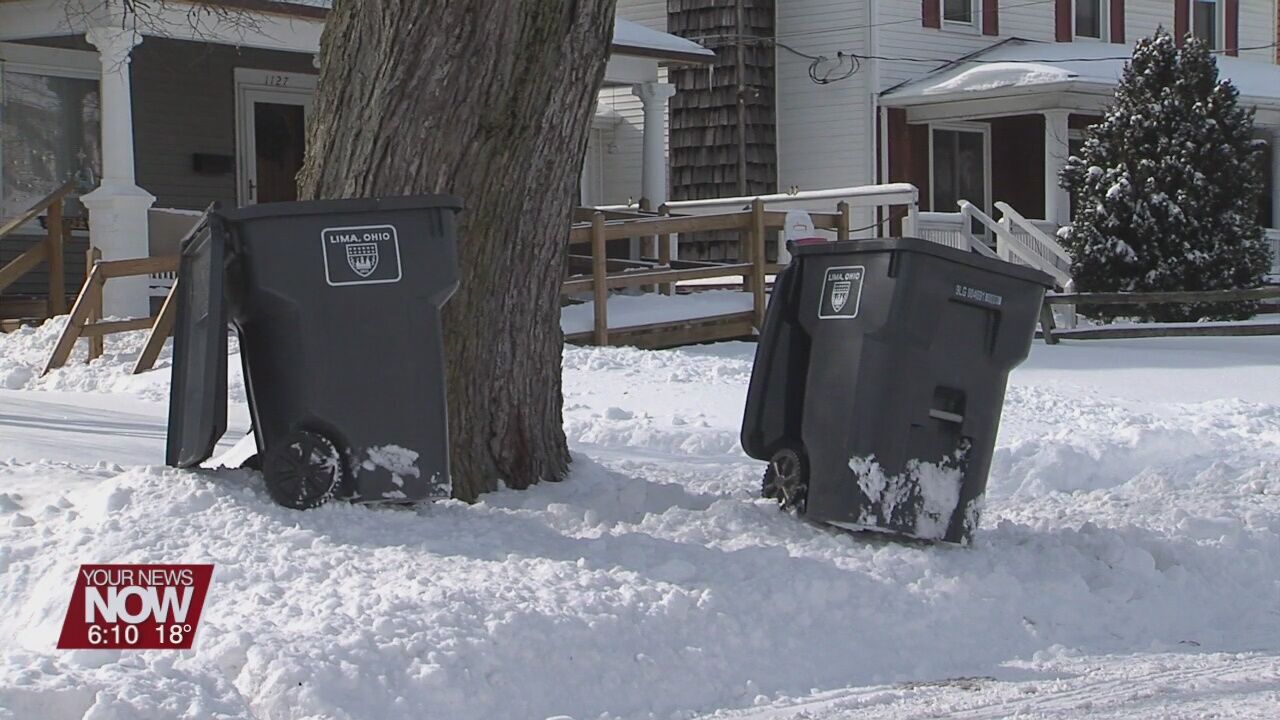 Lima trash collection running one day behind due to weather
